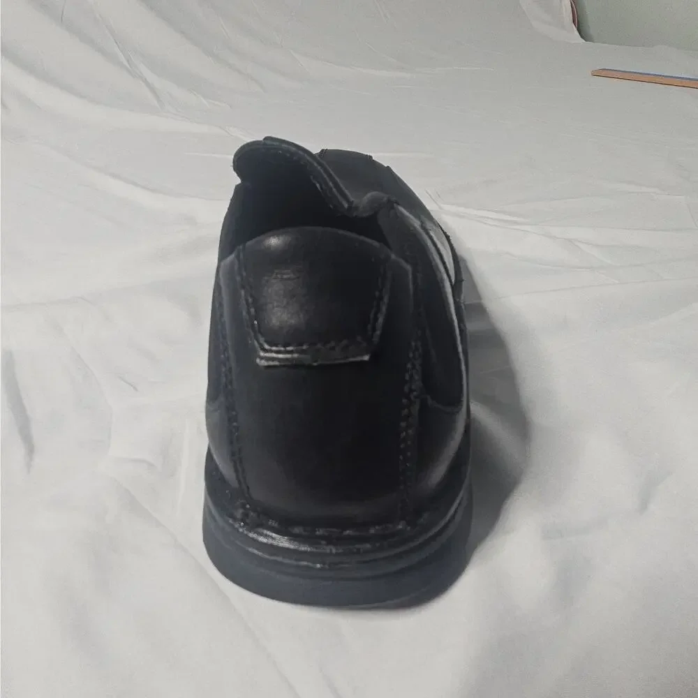 Timberland Men's 9 9.5 Black Leather Loafers Precision Fit Slip On Dress Shoes
